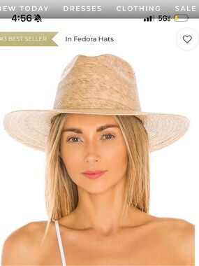 Lack Of Color Natural Wide-Brim Palma Straw Fedora